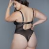 Cameryn Lace & Mesh Bodysuit – Plus Size Black