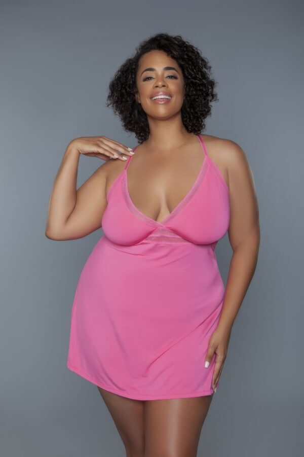 Hailee Babydoll Slip – Lace Trim & Crisscross Straps