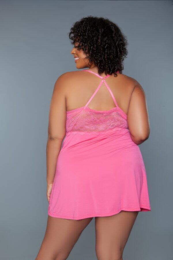 Hailee Babydoll Slip – Lace Trim & Crisscross Straps