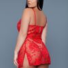 Kelly Floral Lace Chemise – Satin Keyhole Back