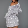 Kaylee Plush Robe – Star Print
