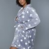 Kaylee Plush Robe – Star Print