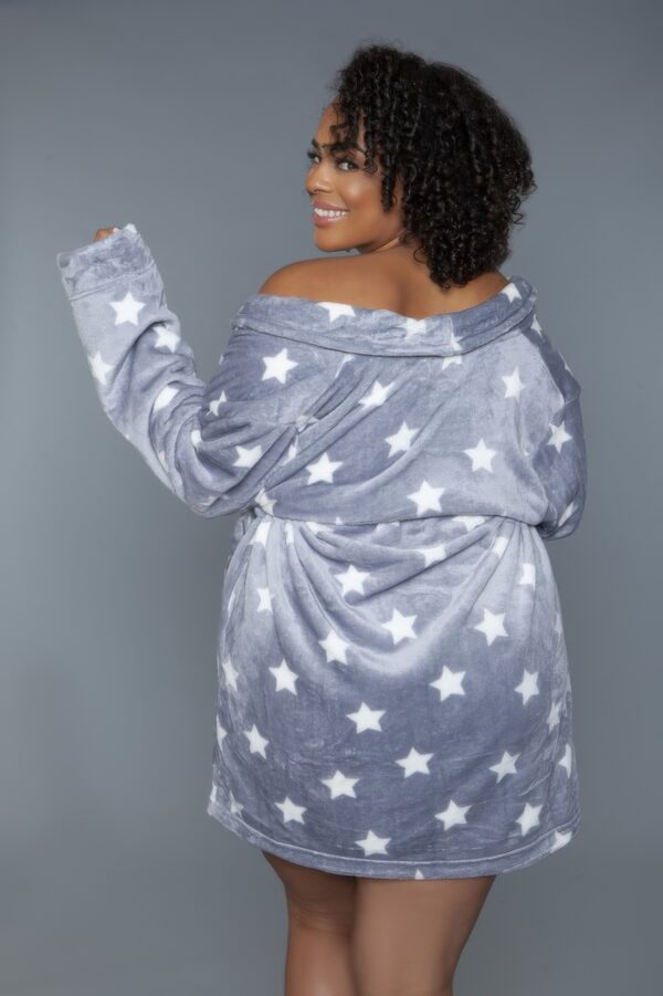 Kaylee Plush Robe – Star Print