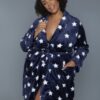 Kaylee Plush Robe – Star Print