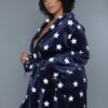 Kaylee Plush Robe – Star Print