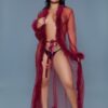 Marabou Robe – Full-Length with Faux Fur Trim