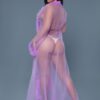 Marabou Robe – Full-Length with Faux Fur Trim