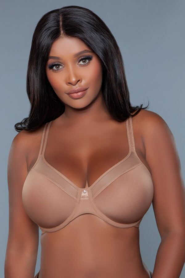 Kristy Seamless Full-Coverage Bra with Mesh Panels
