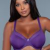 Kristy Seamless Full-Coverage Bra with Mesh Panels