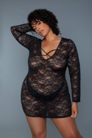 Lynn Lace Chemise with Crisscross Straps