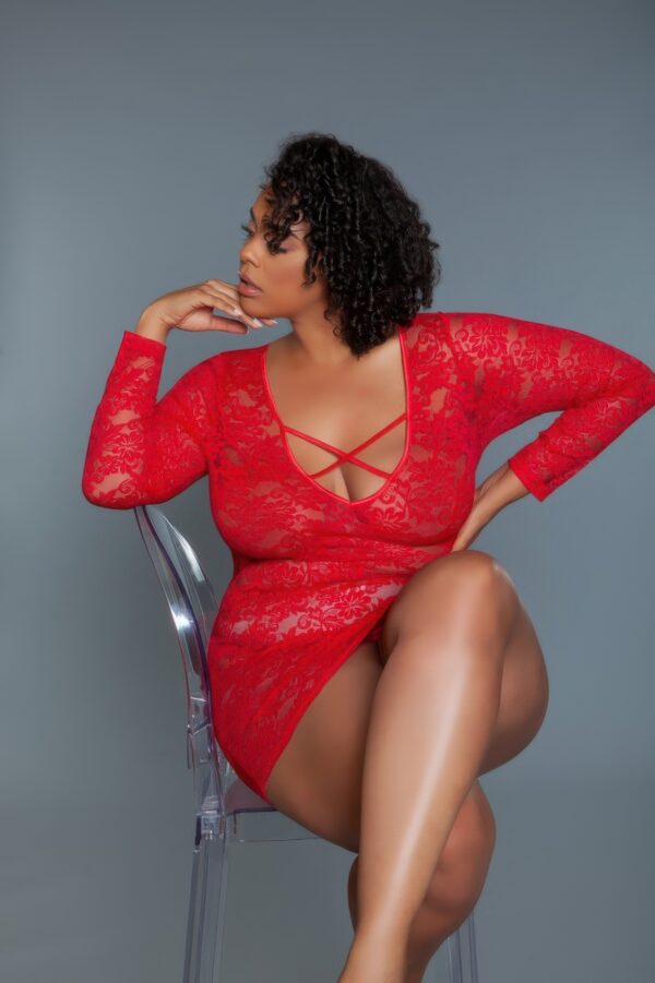 Lynn Lace Chemise with Crisscross Straps
