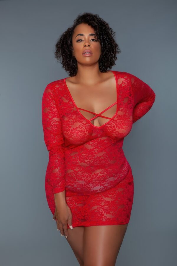 Lynn Lace Chemise with Crisscross Straps