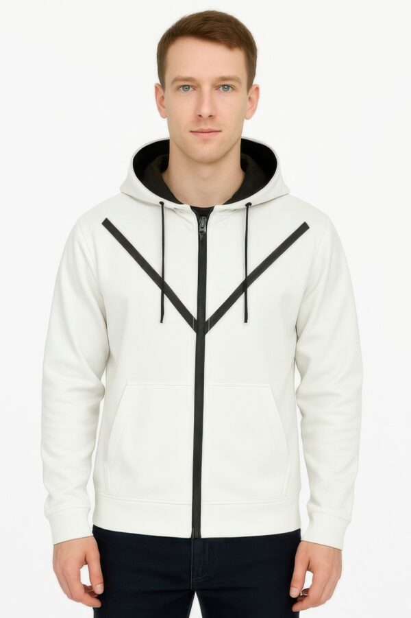 Full-Zip Hoodie – 65/35 Cotton-Poly Waist-Length
