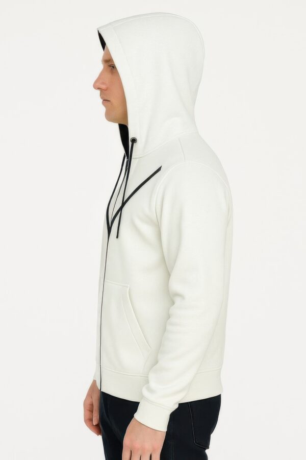 Full-Zip Hoodie – 65/35 Cotton-Poly Waist-Length