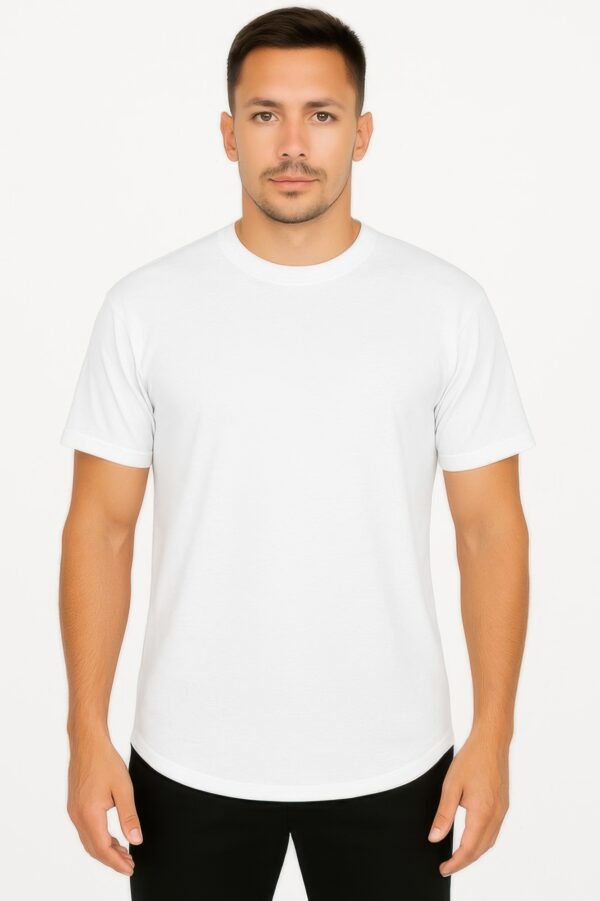 Curved-Hem Athletic Sports T-Shirt