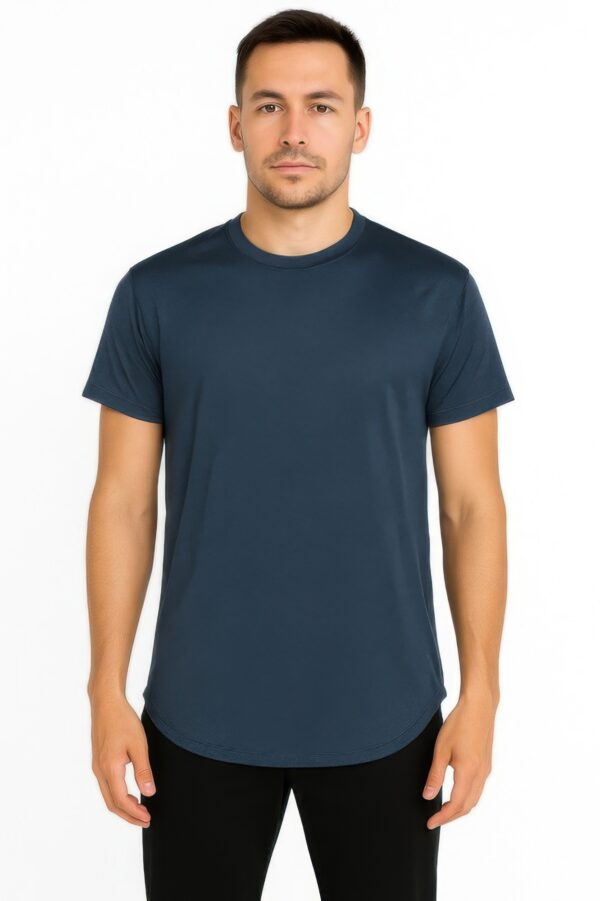Curved-Hem Athletic Sports T-Shirt