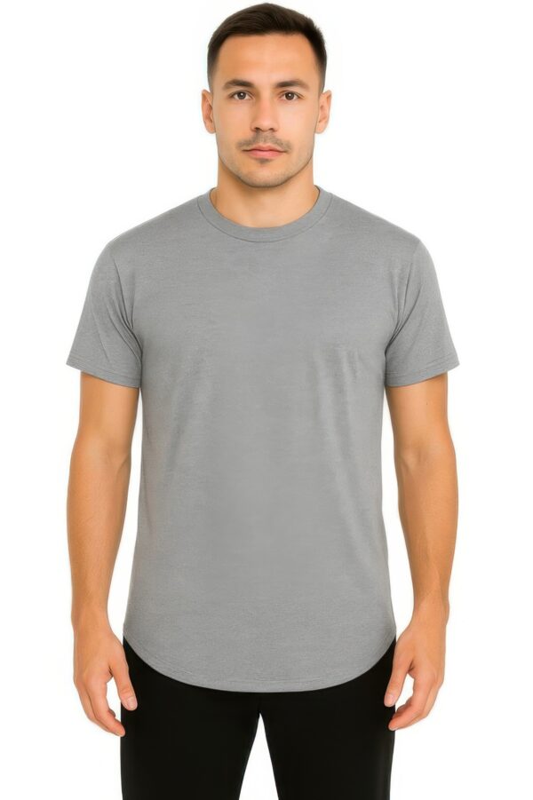 Curved-Hem Athletic Sports T-Shirt