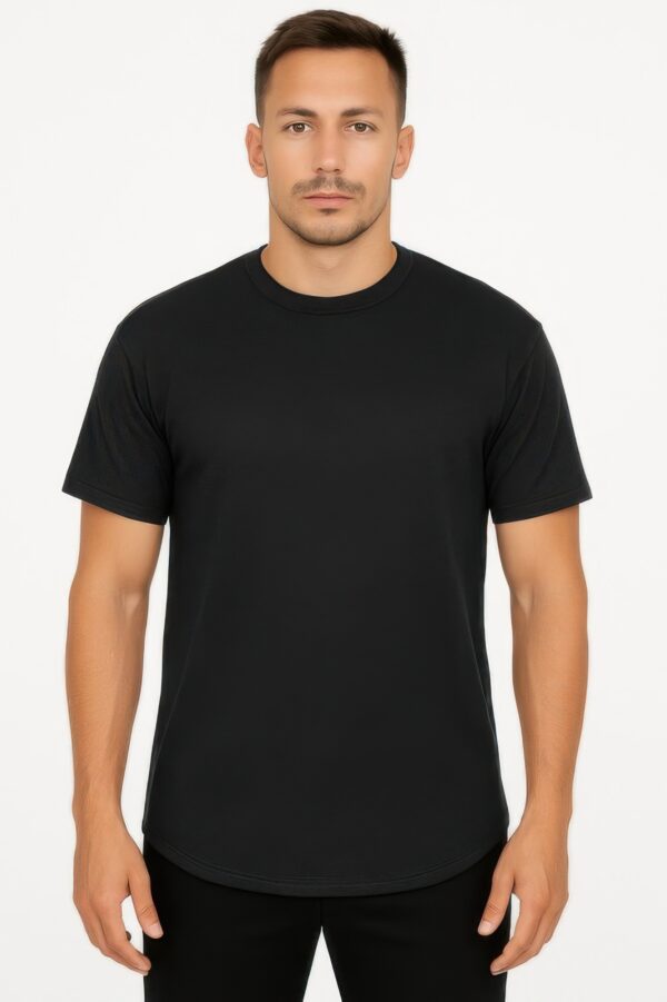Curved-Hem Athletic Sports T-Shirt