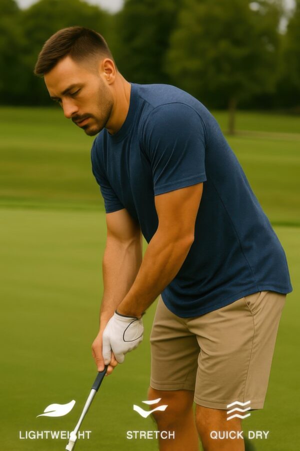 Curved-Hem Athletic Sports T-Shirt