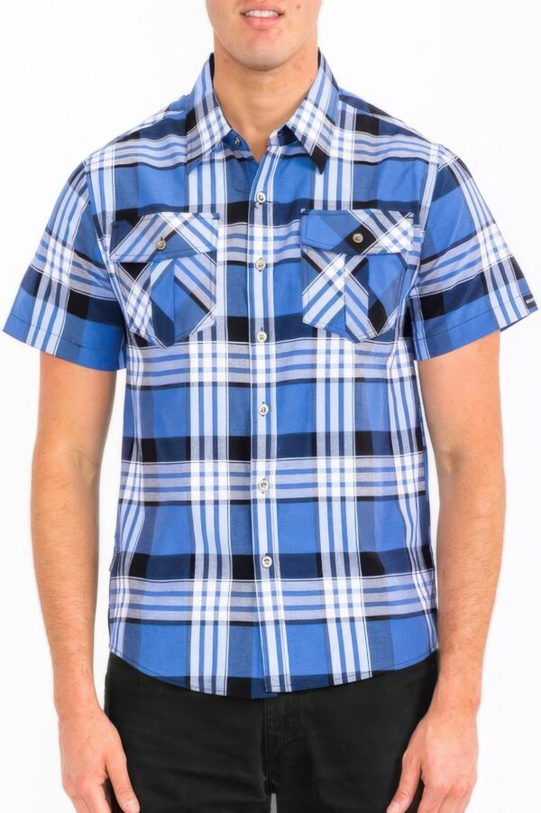 Men’s Checkered Two-Pocket Shirt – Regular Fit