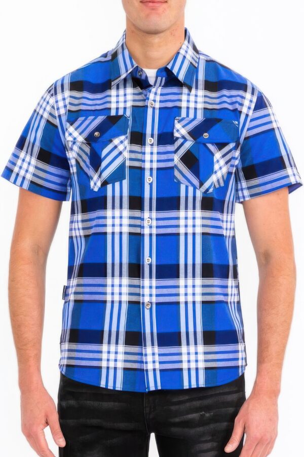Men’s Checkered Two-Pocket Shirt – Regular Fit