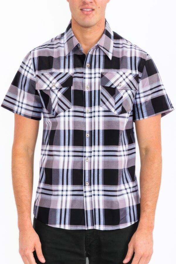 Men’s Checkered Two-Pocket Shirt – Regular Fit