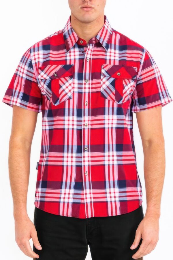 Men’s Checkered Two-Pocket Shirt – Regular Fit