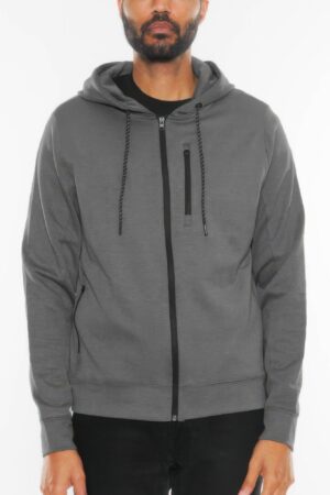 Solid Heathered Zip-Up Jacket – Men’s Everyday Layer
