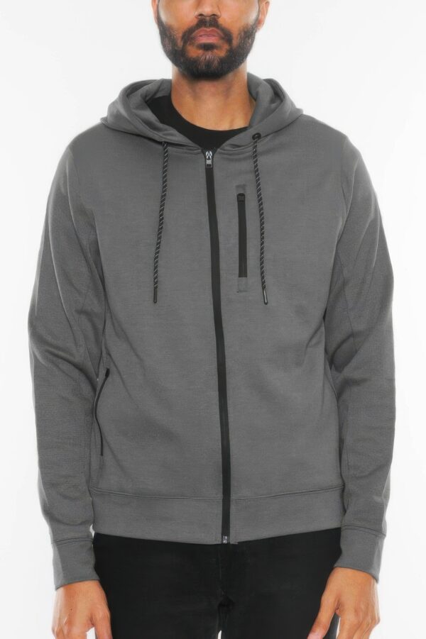 Solid Heathered Zip-Up Jacket – Men’s Everyday Layer