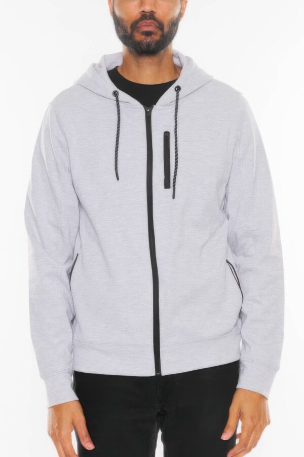 Solid Heathered Zip-Up Jacket – Men’s Everyday Layer