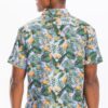 Hawaiian Button-Down Shirt with Vibrant Tropical Print