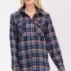 Oversized Plaid Flannel Shirt – Relaxed Boyfriend Fit