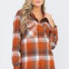 Women’s Oversized Boyfriend Flannel Shirt – Checkered