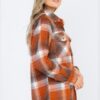 Women’s Oversized Boyfriend Flannel Shirt – Checkered