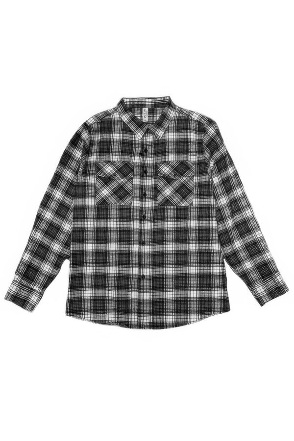 Women’s Oversized Boyfriend Flannel Shirt – Checkered