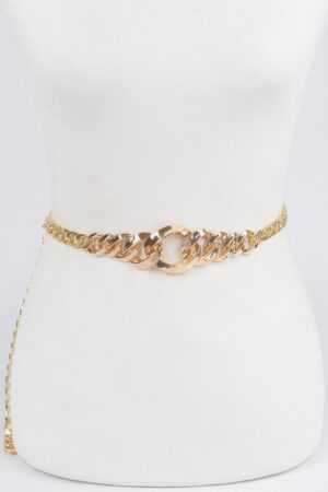 Chain Belt with Large-Link Center – Polished Alloy