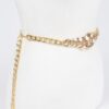 Chain Belt with Large-Link Center – Polished Alloy