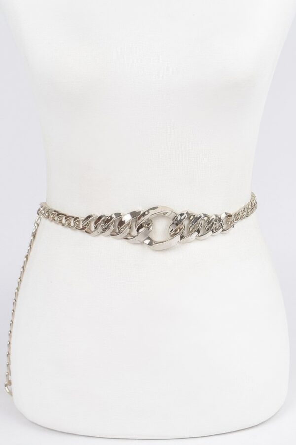 Chain Belt with Large-Link Center – Polished Alloy