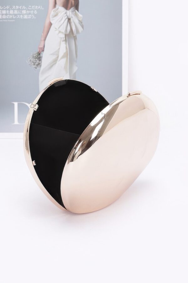 Structured Metal-Trim Clutch with Chain Detail