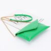 Enamel Envelope Clutch – Glossy Azure with Chain Strap