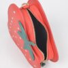 Strawberry-Shaped Faux Suede Mini Bag with Mixed Metal Hardware