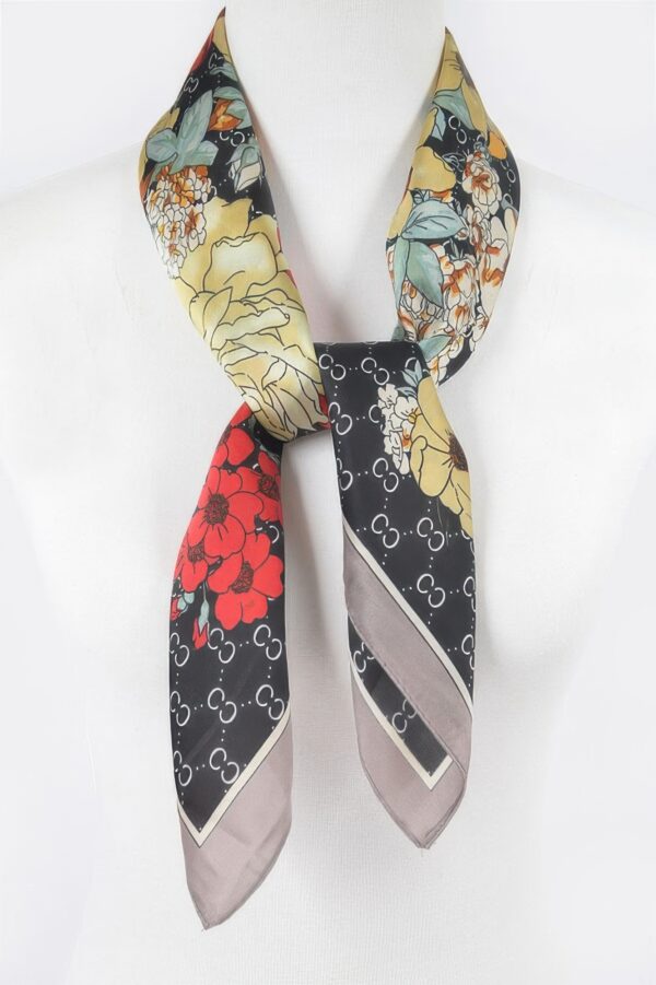 Multi-Print Silk Bandana – Vibrant Square Scarf