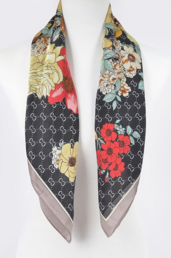 Multi-Print Silk Bandana – Vibrant Square Scarf