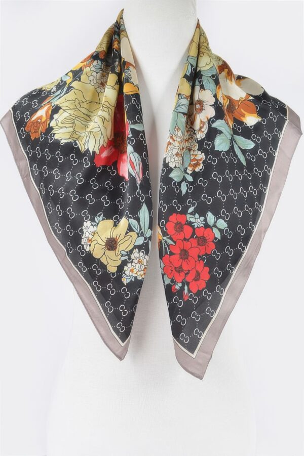 Multi-Print Silk Bandana – Vibrant Square Scarf