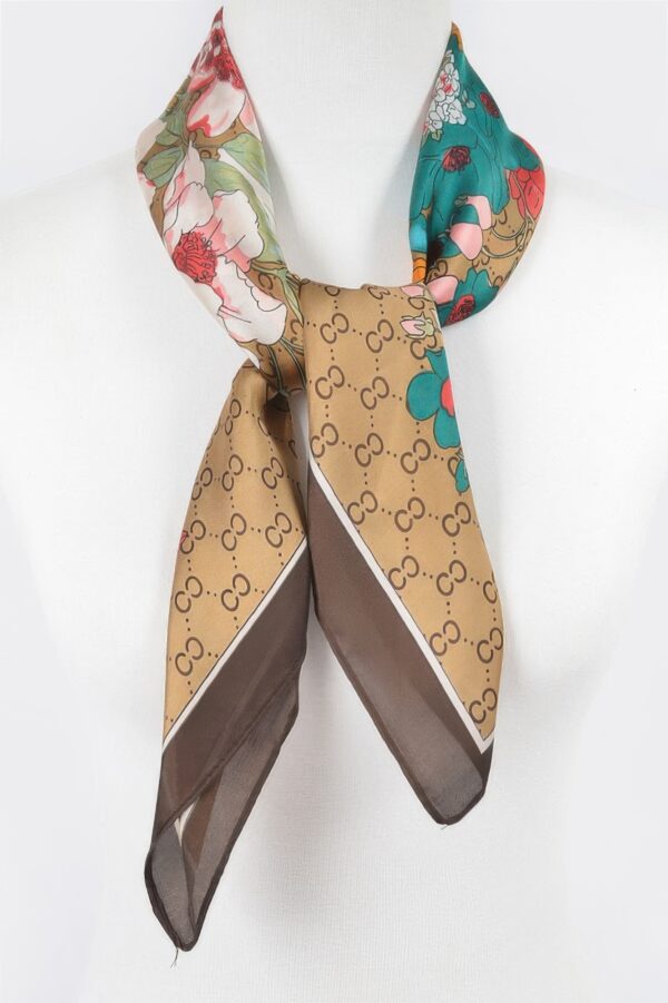 Multi-Print Silk Bandana – Vibrant Square Scarf