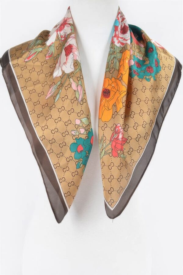 Multi-Print Silk Bandana – Vibrant Square Scarf