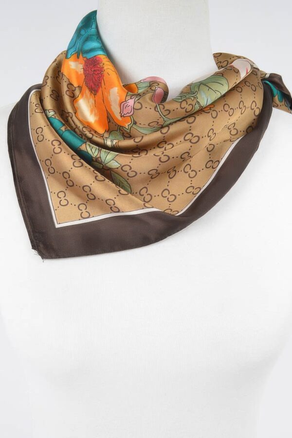 Multi-Print Silk Bandana – Vibrant Square Scarf