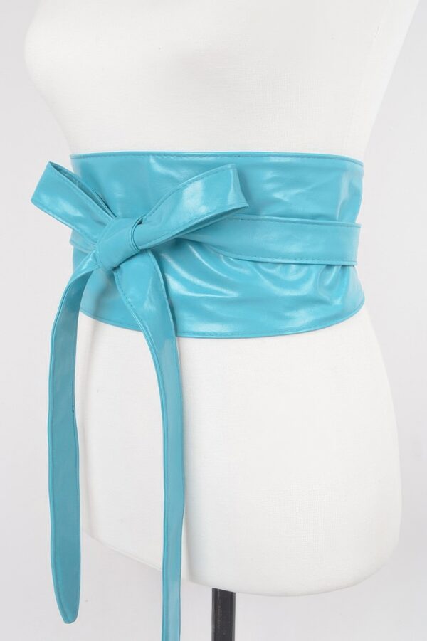 Tie Front Leather Belt – 5″ Wide Polyurethane
