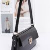 Enamel Flap Shoulder Bag – Chain Strap Accent
