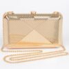 Vintage Metal Clutch – Geometric Metallic Finish